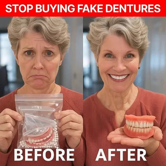 🔥🔥🔥Ends Today: 70% OFF!🦷Pryxo™  Custom-Fit Full Functional Dentures Make you more confident