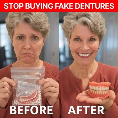 🔥🔥🔥Ends Today: 70% OFF!🦷Pryxo™  Custom-Fit Full Functional Dentures Make you more confident