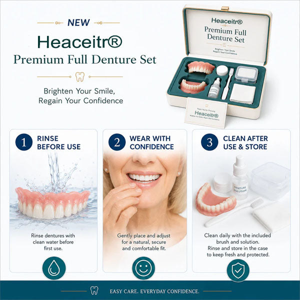 🌎Ends Today: 70% OFF! ⏰ Custom-Fit Full Functional Dentures| Smile with Confidence