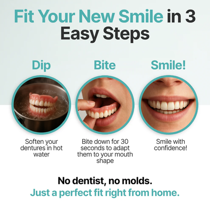 🔥🔥🔥Ends Today: 70% OFF!🦷Pryxo™  Custom-Fit Full Functional Dentures Make you more confident