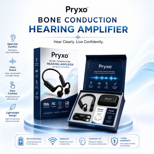 💖💥2026's hottest🔥 Pryxo™ bone conduction hearing aid—180-day safe after-sales service