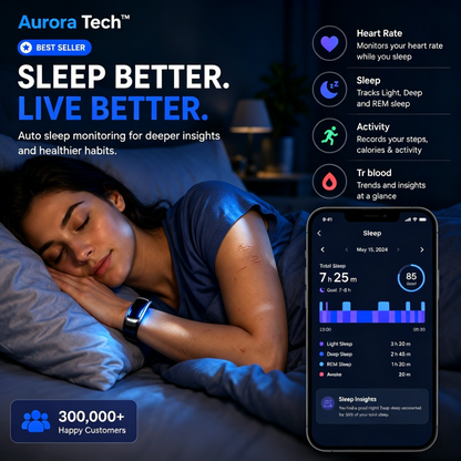 Aurora Tech™ Smart screenless health bracelet