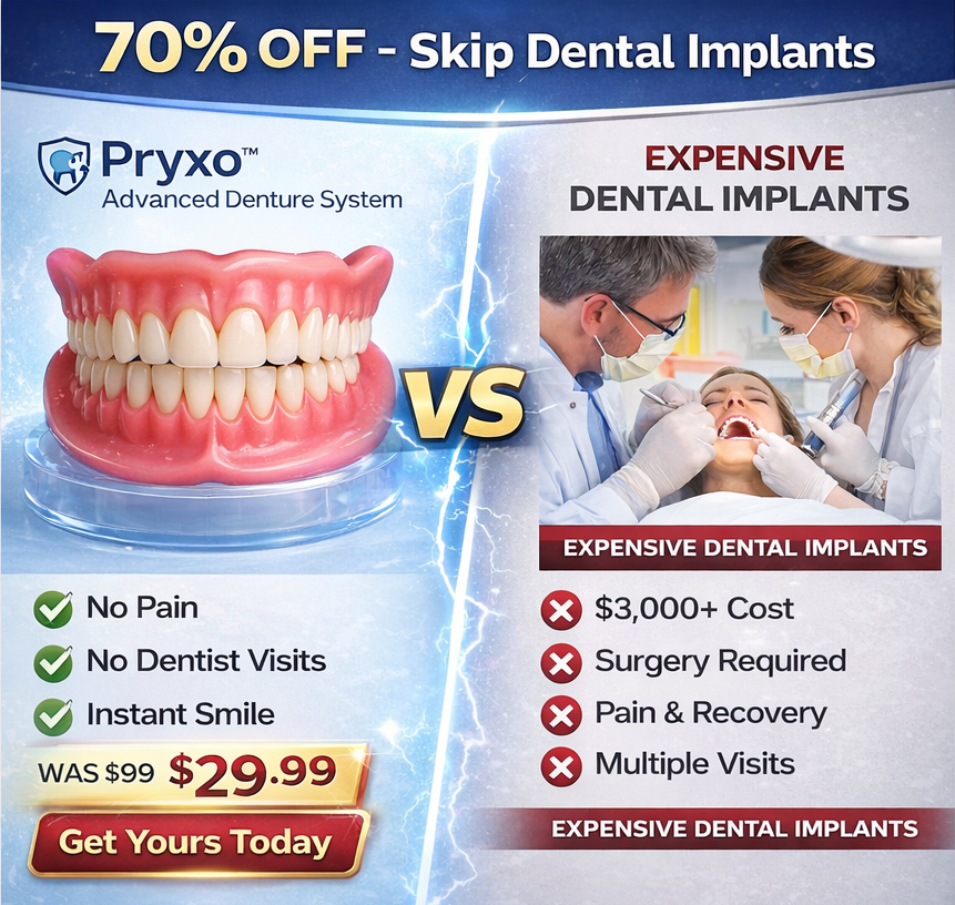 70% off! ⏰Pryxo™ Complete Dentures -- Th