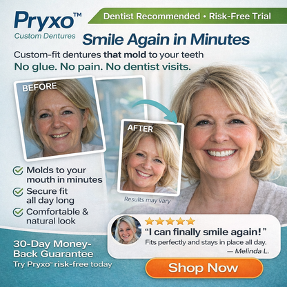 70% off! ⏰Pryxo™ Complete Dentures-Free shipping
