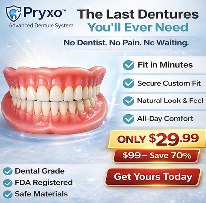 70% off! ⏰Pryxo™ Complete Dentures -- Th