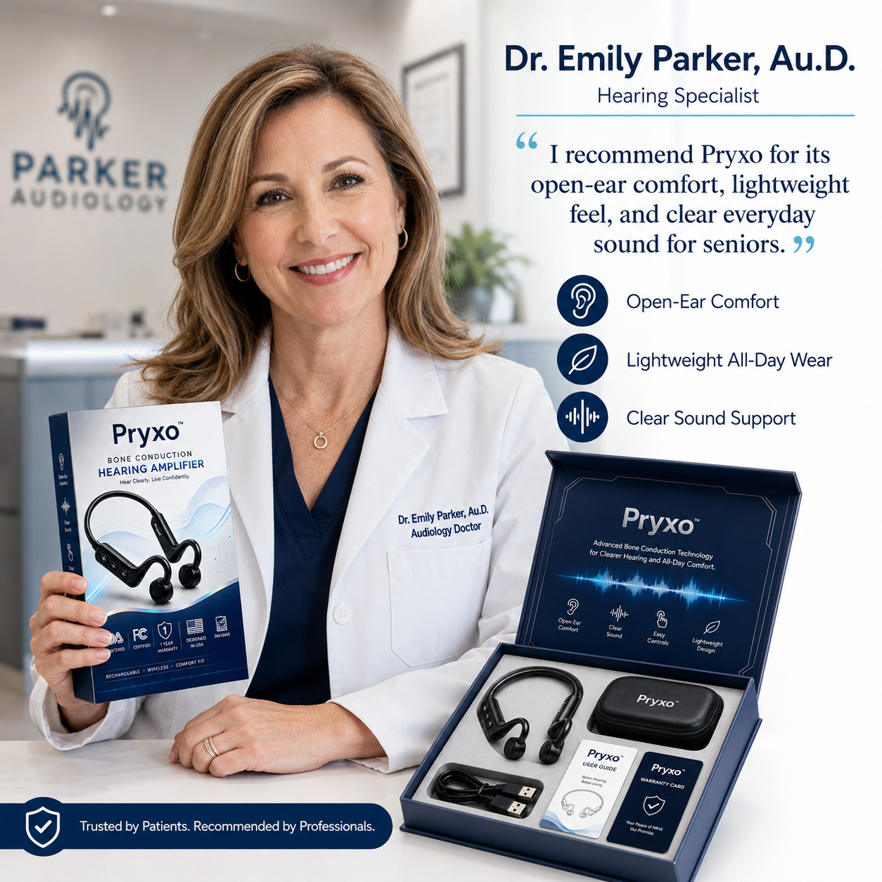 💖💥2026's hottest🔥 Pryxo™ bone conduction hearing aid—180-day safe after-sales service
